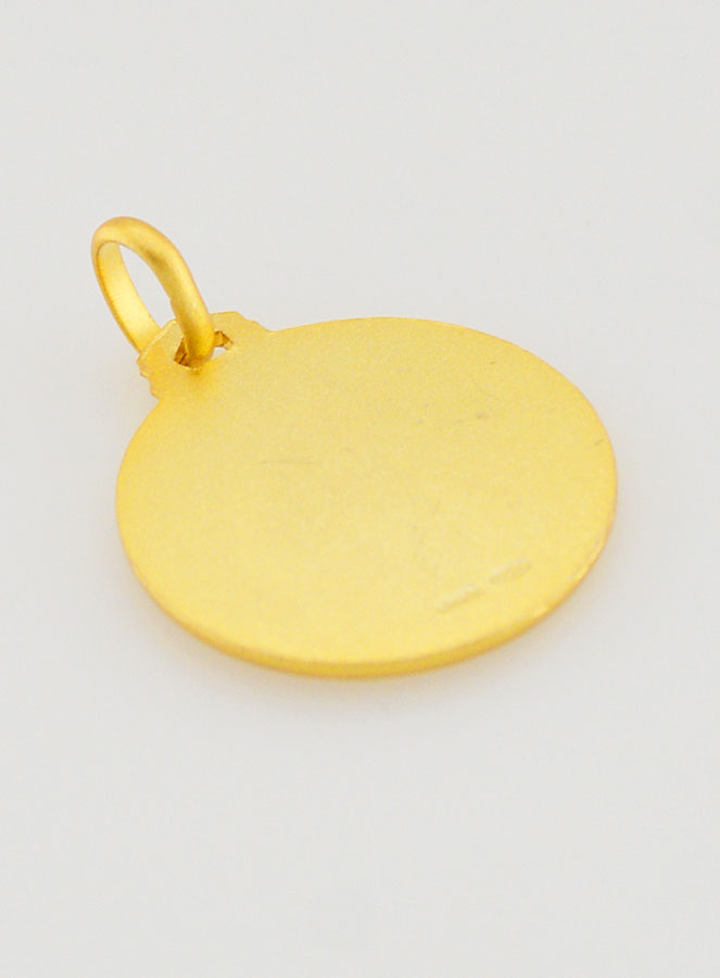 Medaglia di Battesimo Santa Rita Placcata Oro (pic 4)