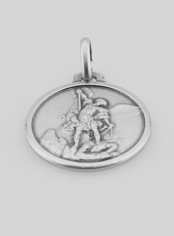 Medaglia di Battesimo San Michele in 925/1000 (pic 2)