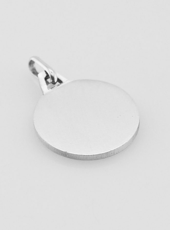 Medaglia di Battesimo Vergine di Profilo con Velo in Argento (pic 4)