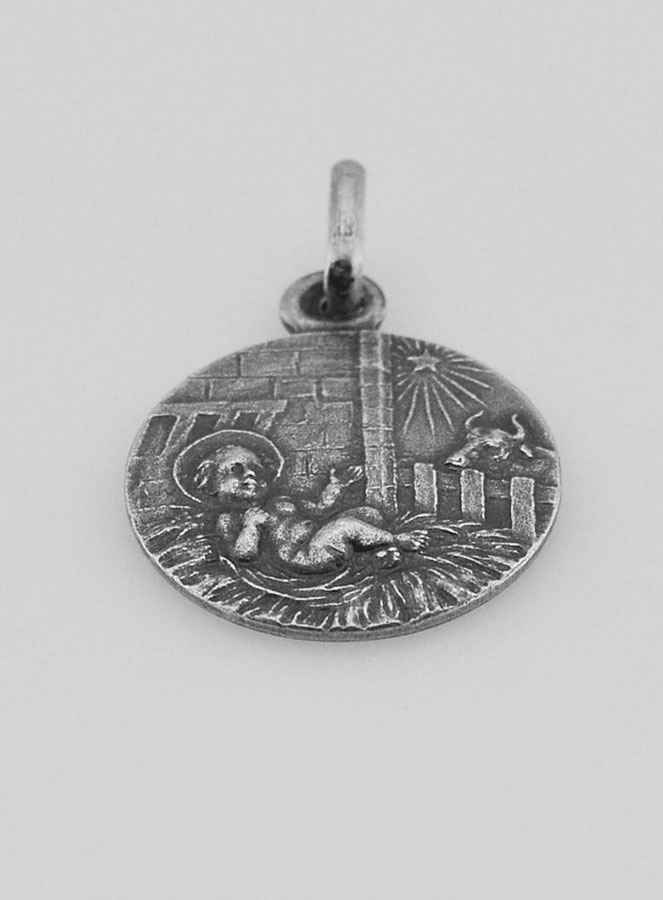 Medaglia di Battesimo Natività di Cristo in Argento 925/1000 (pic 2)