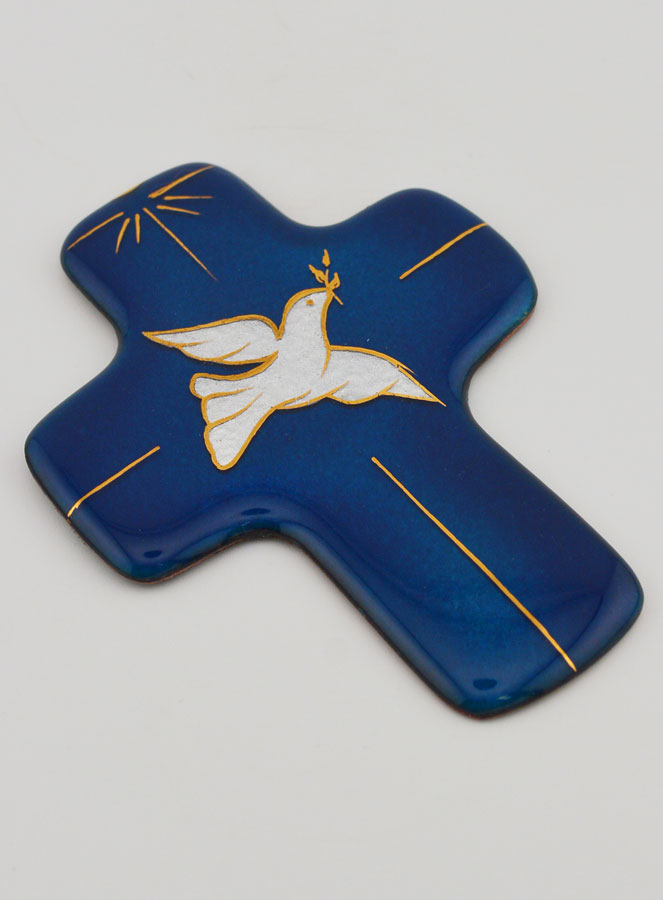 Croce Spirito Santo in Smalto del Libano - Regalo di Battesimo (pic 3)