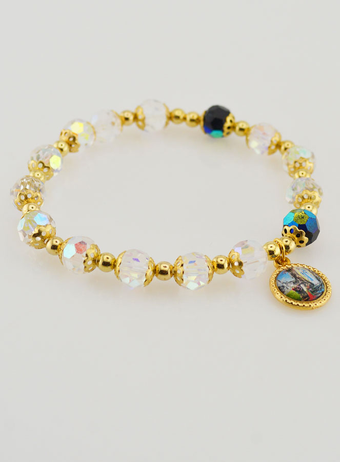 Bracciale Decina Perle di Cristallo e Oro (pic 3)