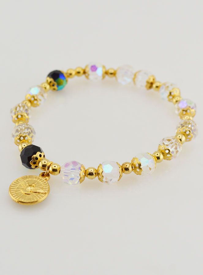 Bracciale Decina Perle di Cristallo e Oro (pic 4)