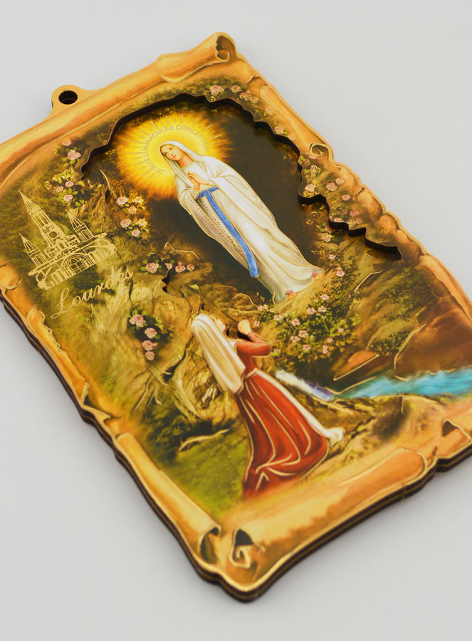 Icona Souvenir Nostra Signora di Lourdes - 15 cm (pic 3)