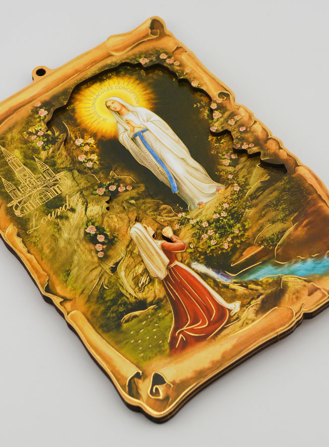 Icona Souvenir Nostra Signora di Lourdes - 18 cm (pic 3)