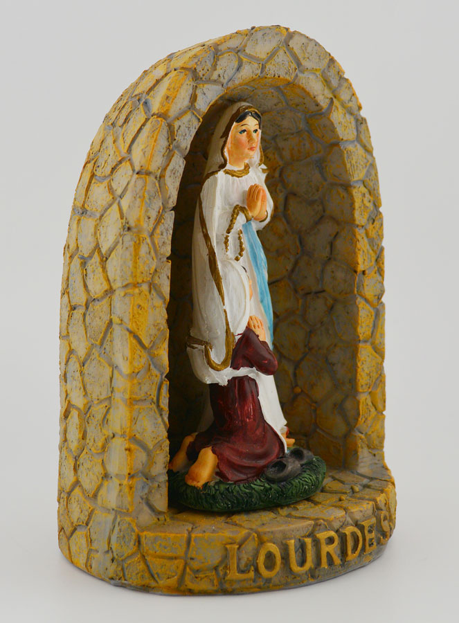 Statua Grotta delle Apparizioni della Vergine di Lourdes - 15cm (pic 3)