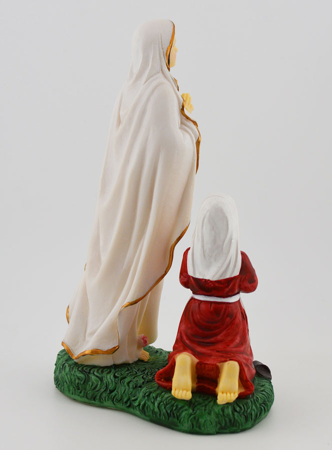 Statua Nostra Signora di Lourdes e Santa Bernardetta - 18cm (pic 4)