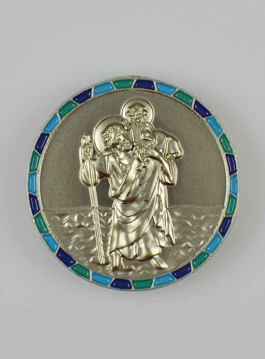 Placca Auto San Cristoforo Argento e Smalto (pic 2)
