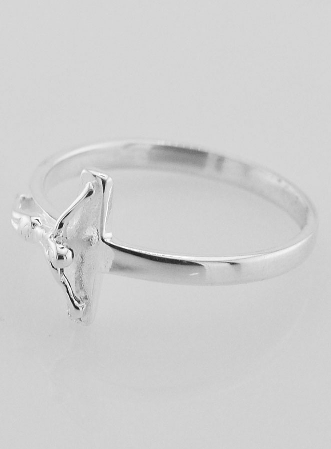 Anello Croce di Cristo in Argento 925/1000 - Misura 60 (pic 3)