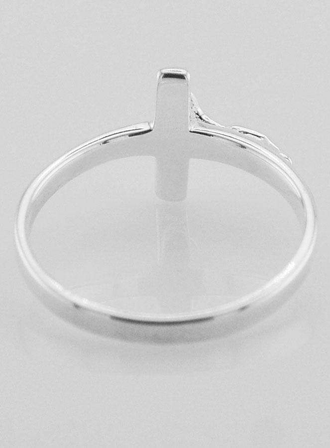 Anello Croce di Cristo in Argento 925/1000 - Misura 60 (pic 4)