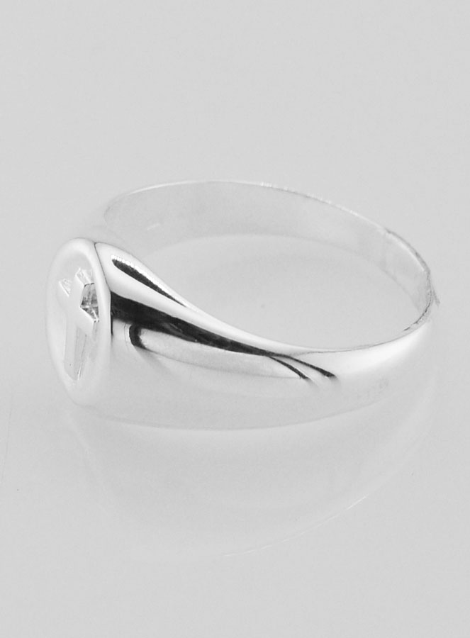 Anello Chevalier Croce di Cristo in Argento Massiccio - Misura 60 (pic 3)