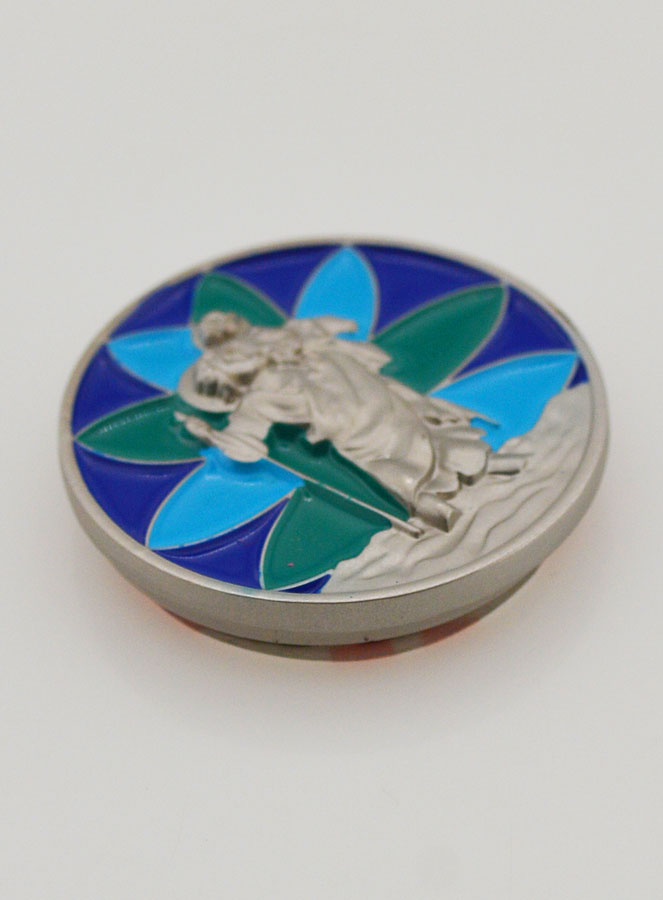 Placca Auto San Cristoforo in Argento e Smalto (pic 3)