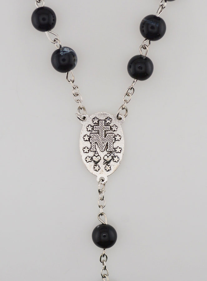 Rosario Moda in Perle Nere - Medaglia Miracolosa (pic 4)