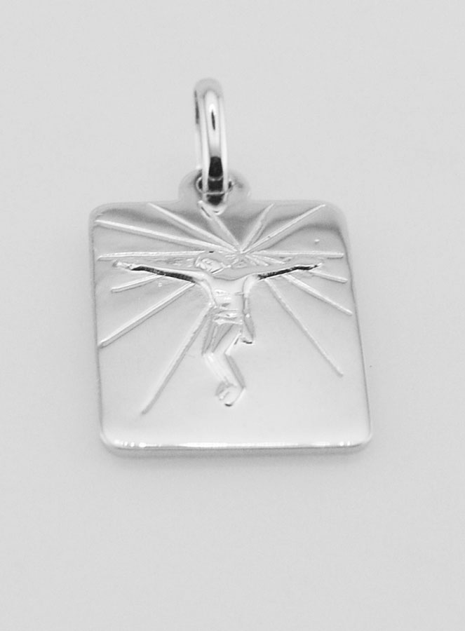 Medaglia Placchetta Gesù Cristo in Argento 925/1000 (pic 2)