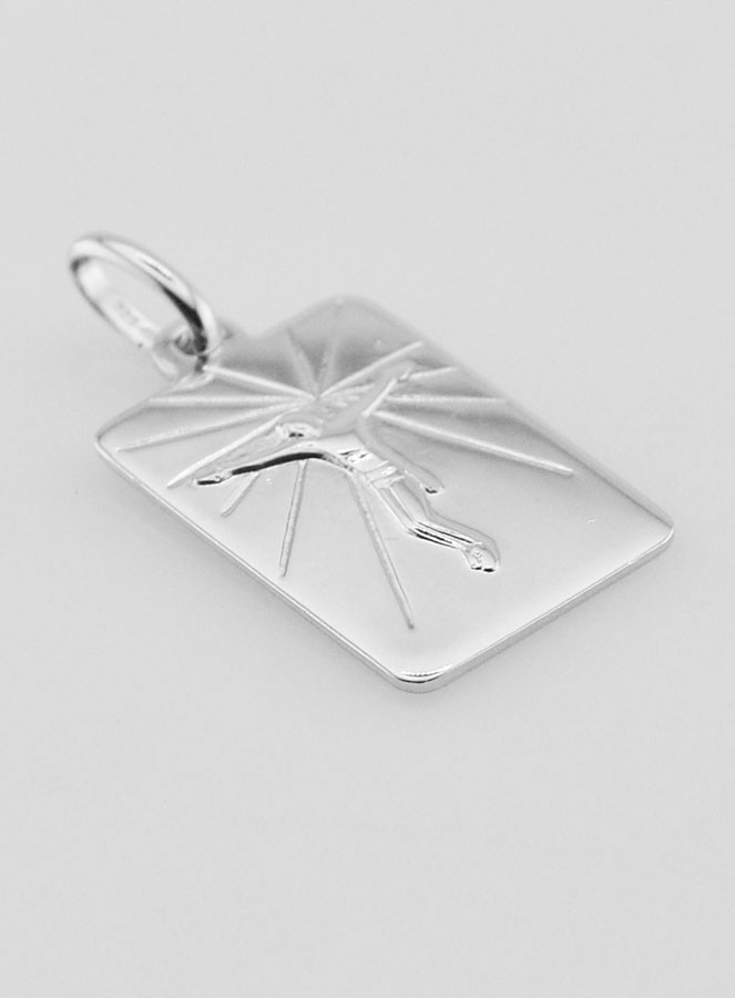 Medaglia Placchetta Gesù Cristo in Argento 925/1000 (pic 3)