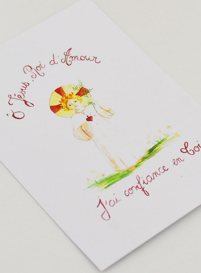 Biglietto Cartolina di Comunione - O Gesù Re d'Amore (pic 3)