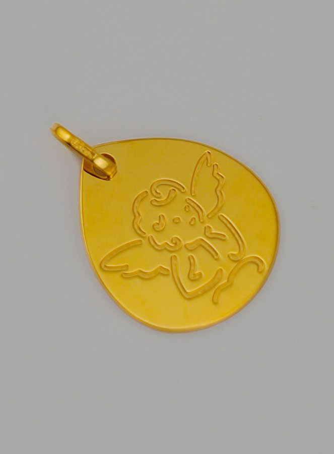 Medaglia Angelo Raffaele Cherubino in Oro 375/1000 (pic 2)