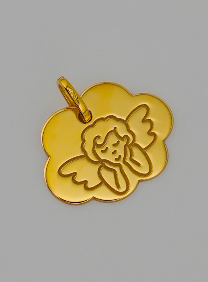 Medaglia Angelo Custode - Nuvola in Oro 375/1000 (pic 2)