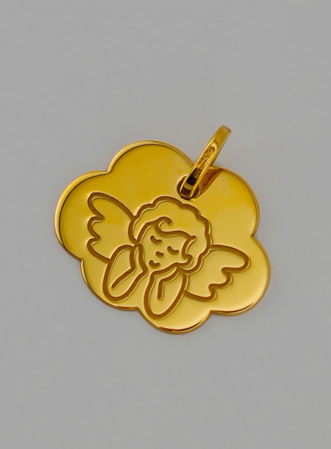 Medaglia Angelo Custode - Nuvola in Oro 375/1000 (pic 3)