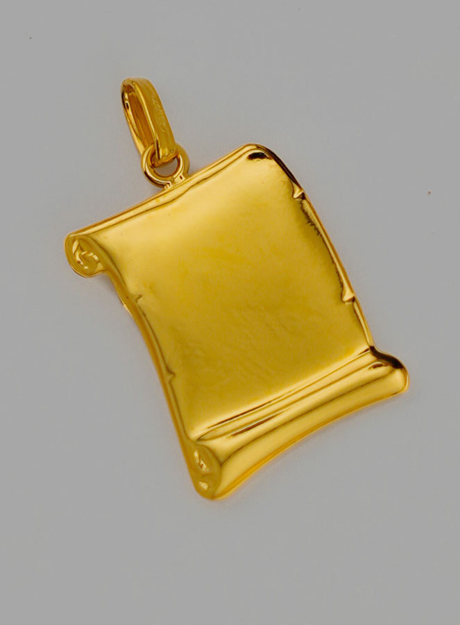 Medaglia Pergamena Angelo Custode in Oro 375/1000 (pic 4)