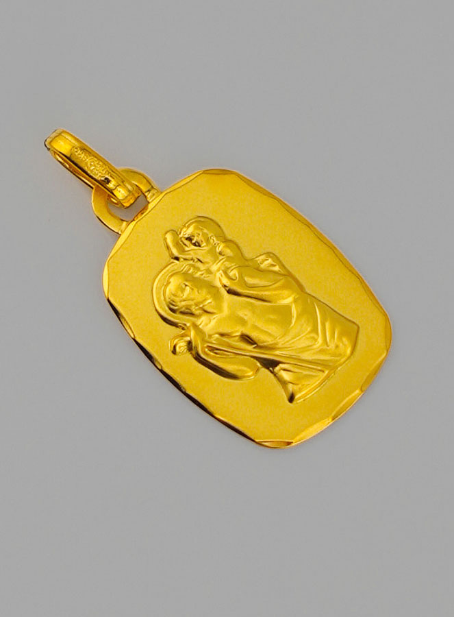 Medaglia di San Cristoforo in Oro 375/1000 (pic 2)