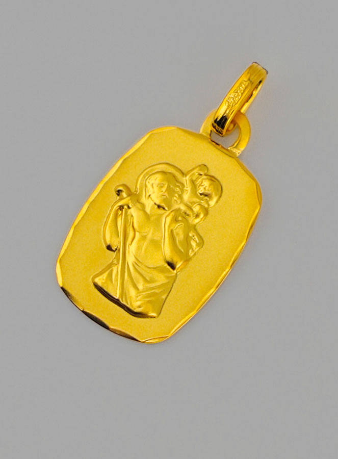 Medaglia di San Cristoforo in Oro 375/1000 (pic 3)