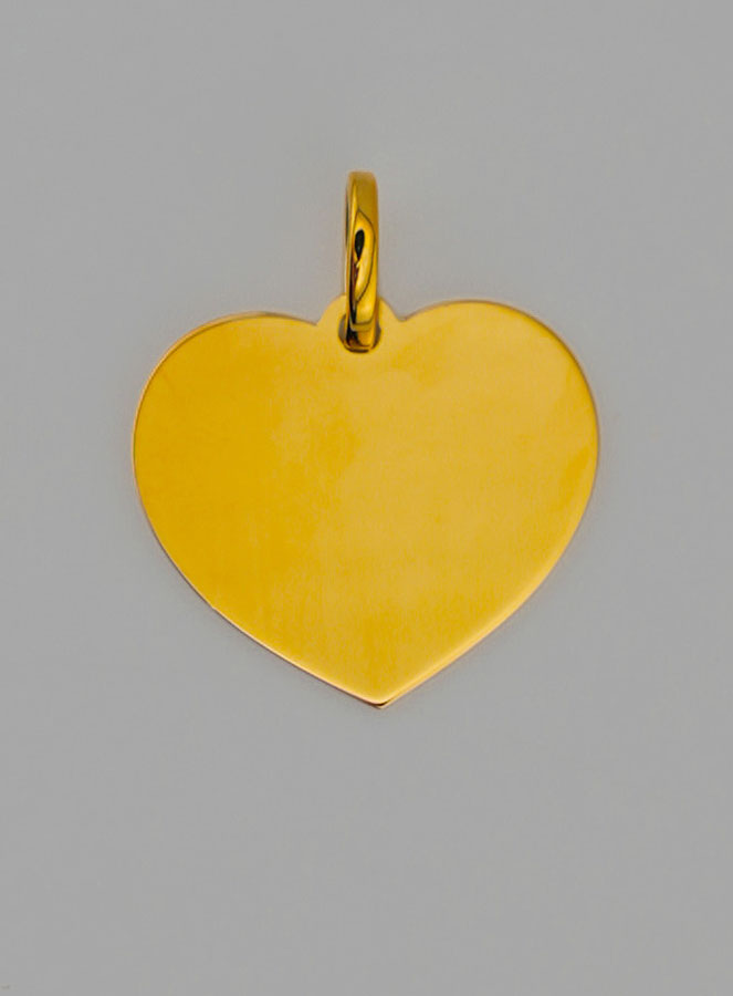 Medaglia Angelo Custode Cuore Modello Femmina in Oro (pic 4)