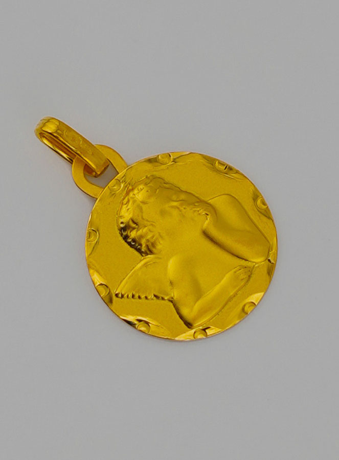 Medaglia Angelo Raffaele in Oro 375/1000 (pic 2)