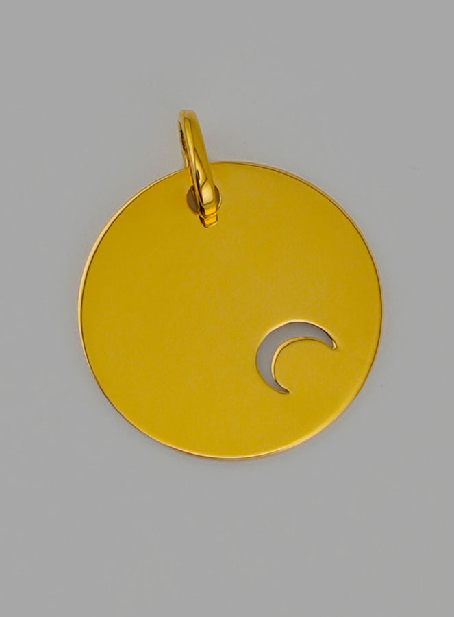 Medaglia Vergine Maria Traforata in Oro (pic 3)