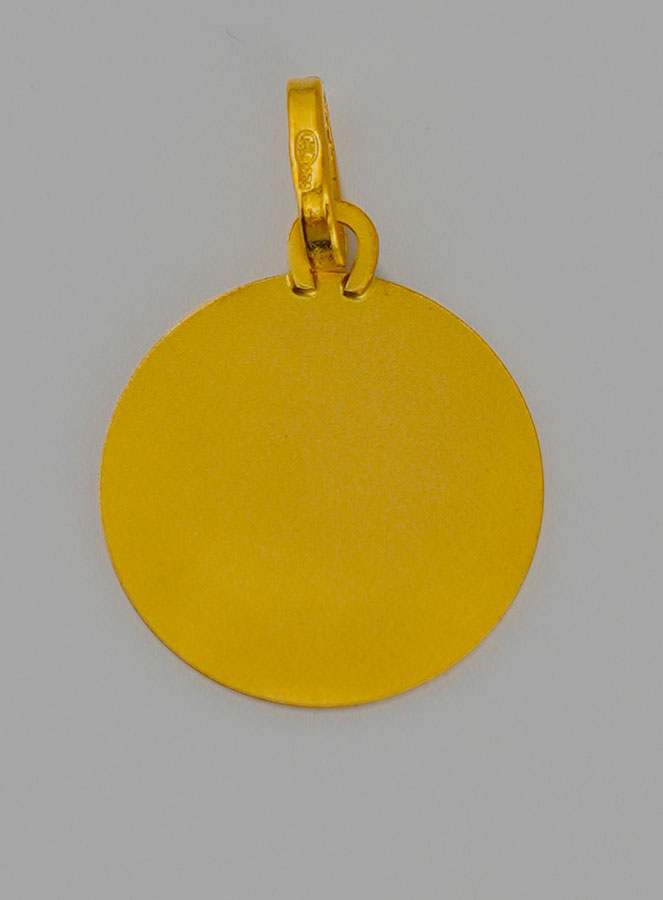 Medaglia Vergine Maria con Velo Profilo in Oro (pic 4)