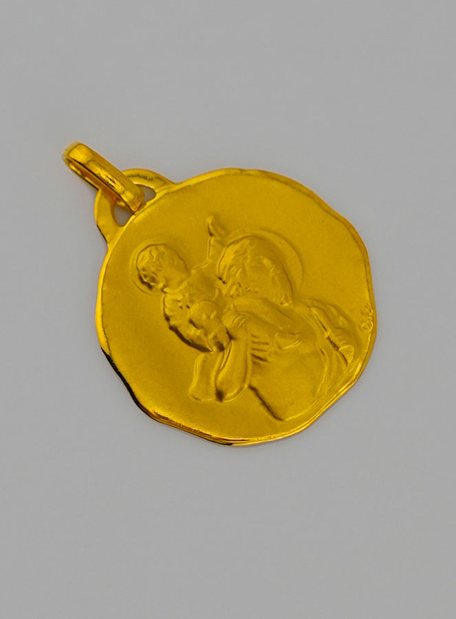 Medaglia San Cristoforo Protettore in Oro (pic 2)