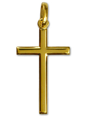 Lucchetta Collana Oro Giallo 14kt Con Ciondolo Croce Piccola – 45 Cm – Made In Italy