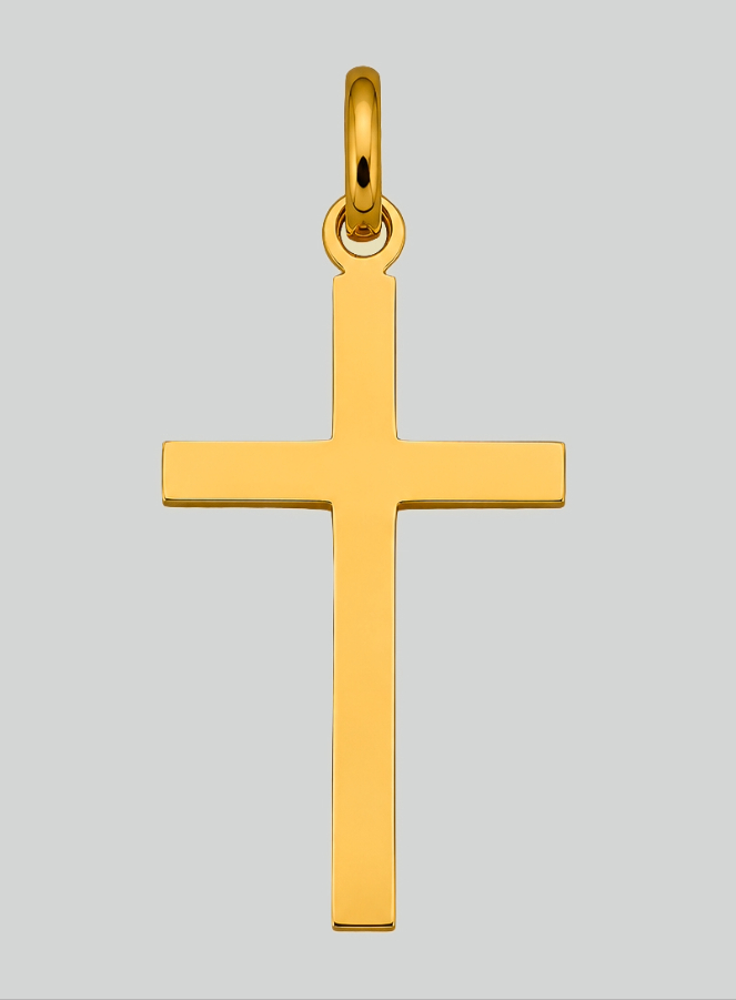 Croce di Battesimo in Oro Giallo Massiccio (pic 3)