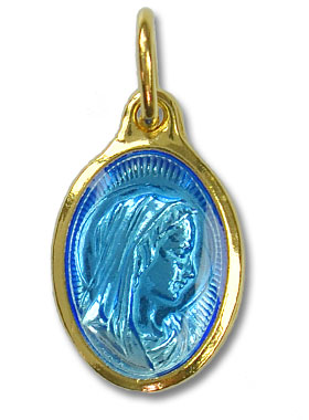 Medaglia Profilo Vergine Maria Dorata - 15mm (pic 1)
