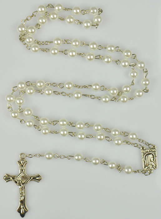 Rosario di Lourdes in Perle Bianche (pic 2)