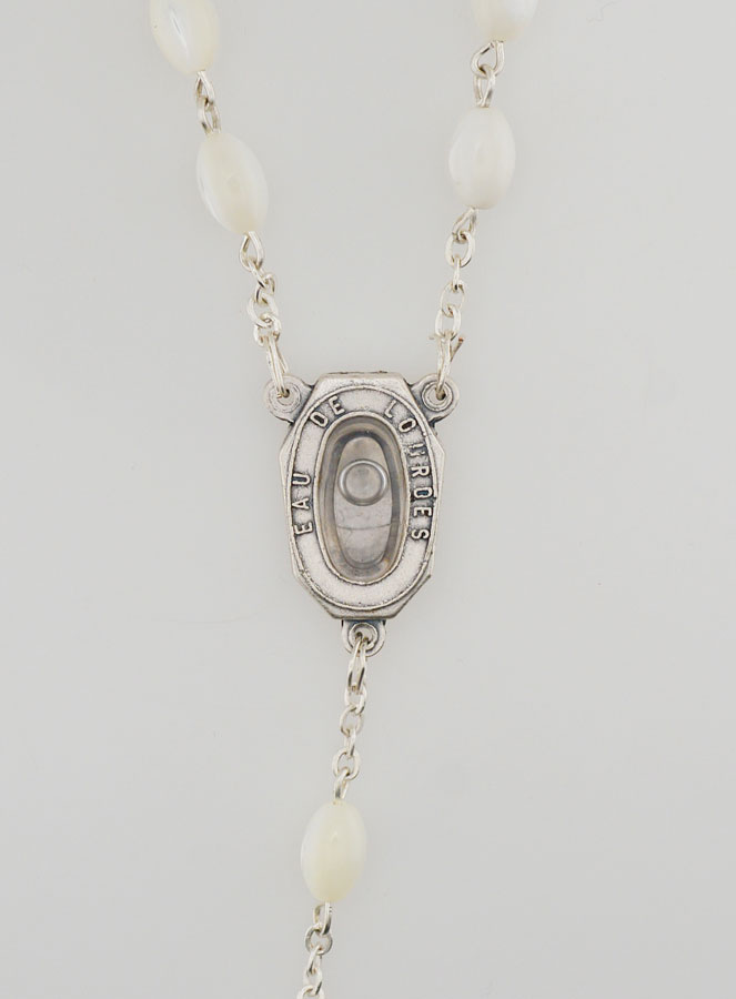 Rosario con Acqua di Lourdes - Madreperla (pic 4)