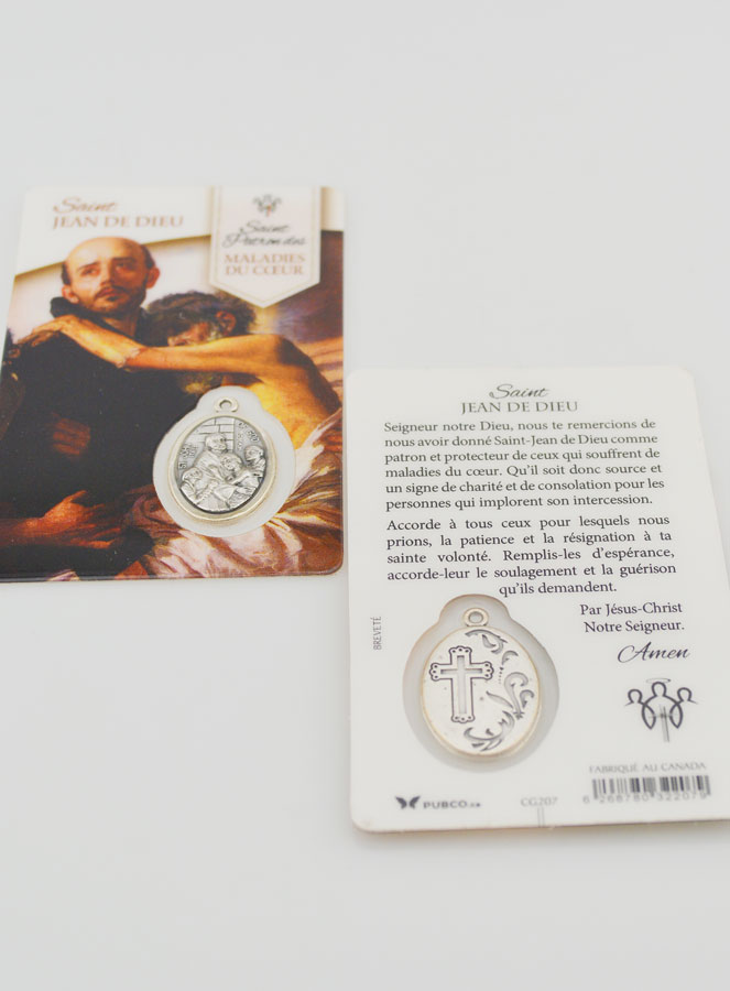 Carta di Preghiera San giovanni di Dio con Medaglia (pic 4)