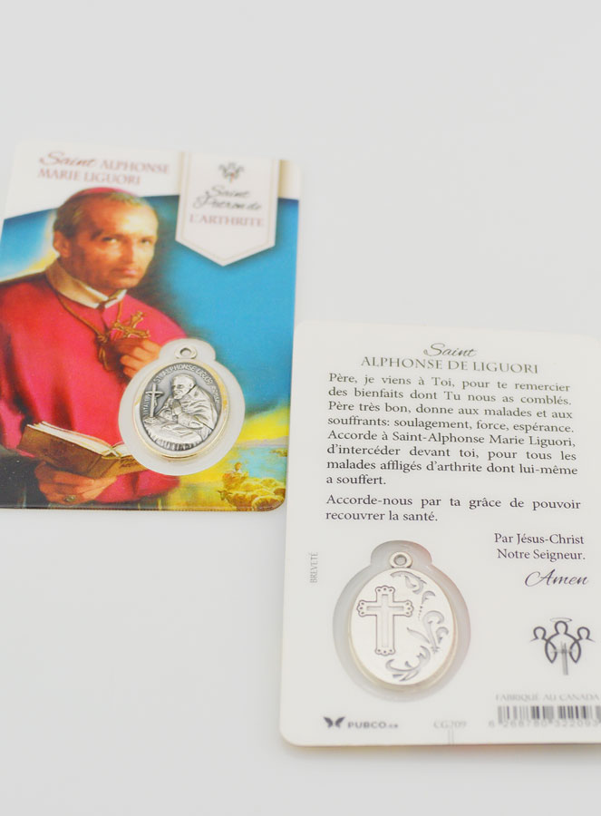 Carta di Preghiera con Medaglia Sant'Alfonso Maria de' Liguori (pic 4)