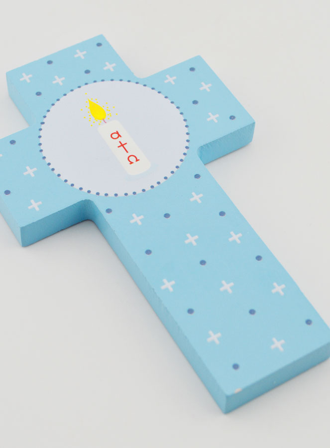 Croce Bambino Cero Alfa Omega - Blu (pic 3)