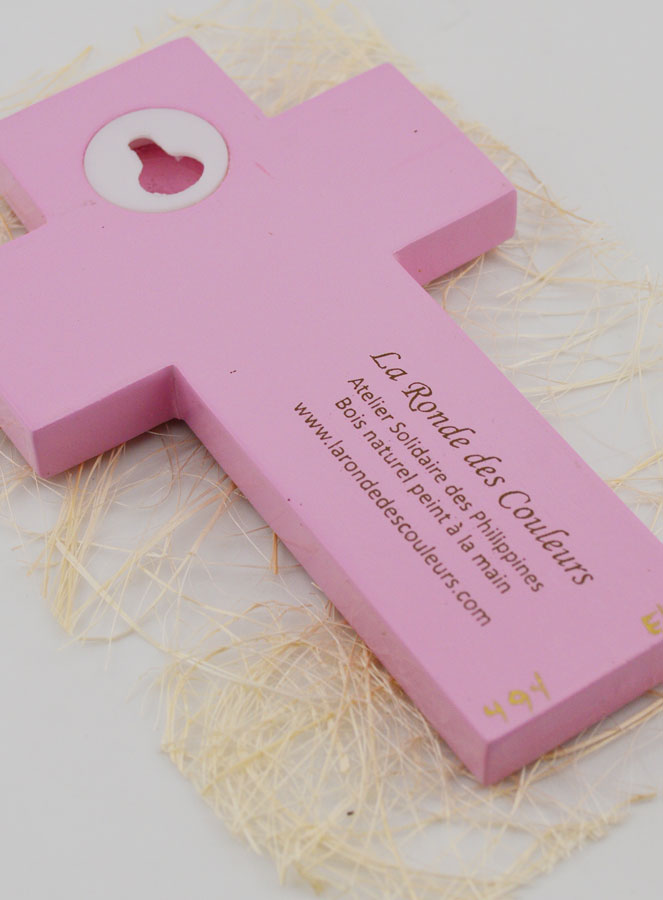 Croce Bambino Cero Alfa Omega - Rosa (pic 4)