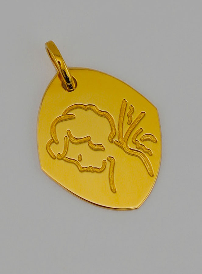 Medaglia Religiosa in Oro Angelo Custode (pic 2)