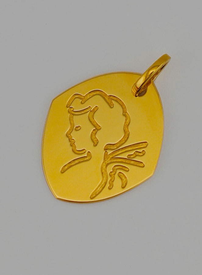 Medaglia Religiosa in Oro Angelo Custode (pic 3)