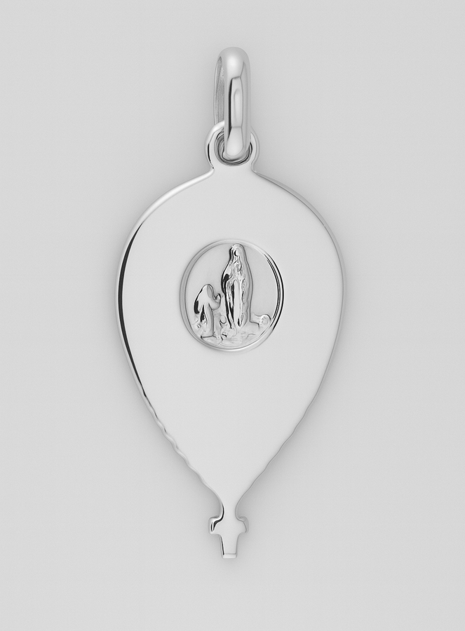 Medaglia Goccia Santa Vergine Con Velo in Argento (pic 3)