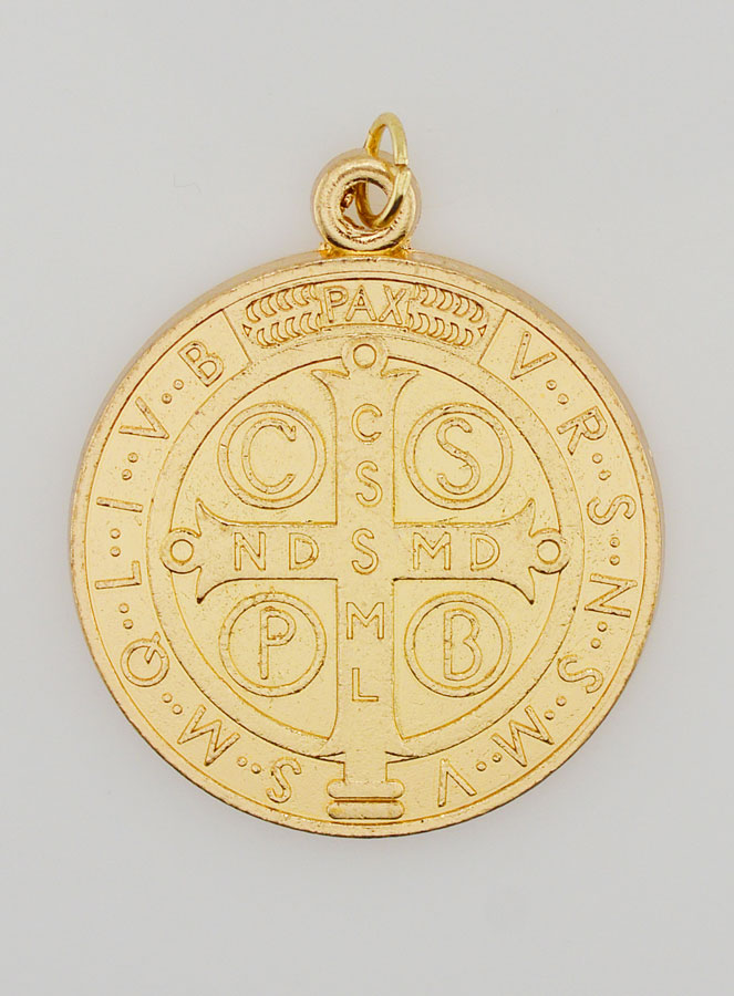 Grande Medaglia di San Benedetto Dorata - 36 mm (pic 4)