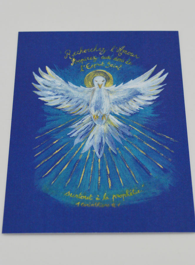Biglietto di Cresima Blu - Colomba dello Spirito Santo (pic 2)