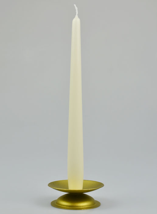 Candela Conica Biancastro - 25cm (pic 2)