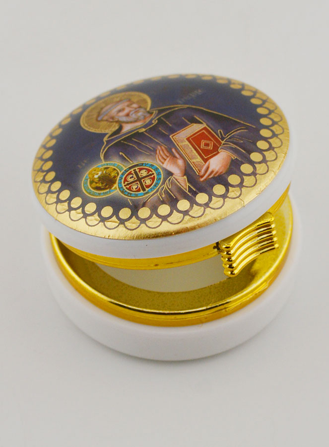 Scatola Portaostia Immagine San Benedetto - 5 cm (pic 4)