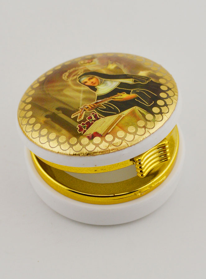 Scatola Portaostia Immagine Santa Rita di Cascia - 5cm (pic 4)