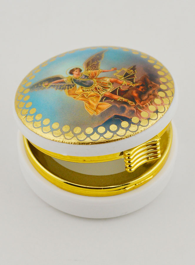 Scatola Portaostia Immagine San Michele Arcangelo - 5 cm (pic 4)