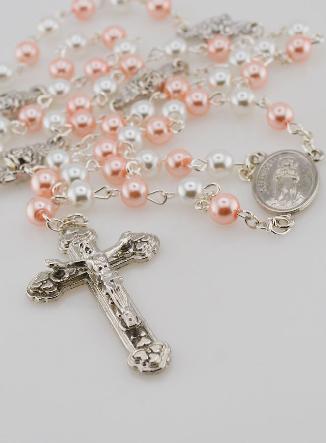 Rosario di Perle Perlaceo Rosa et Bianca (pic 4)